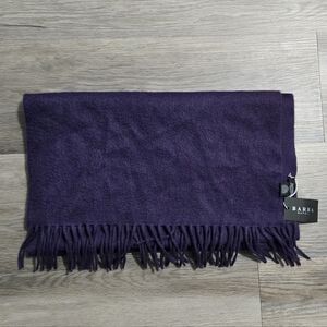 NWT BARBA Napoli 100% Cashmere Scarf - Purple Plum - Italy